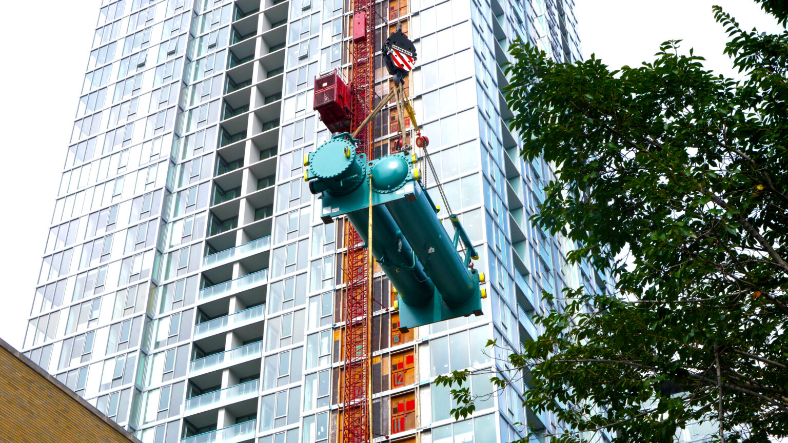 CHILLER NUMBER 1 IS LIFTED CHILLER NUMBER 1 IS LIFTED