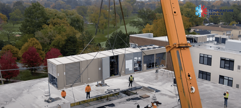 TSC retrofits a new 110-Ton Premium EER Daikin RPS 110D