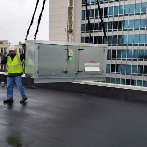 Guiding it along the way.