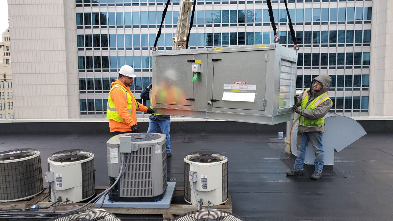 Moving it into place.