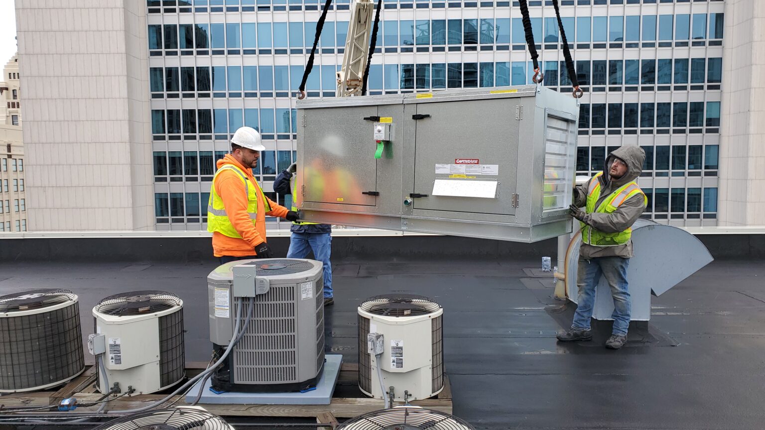 Moving it into place.