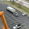The new Trane RTU on standby.