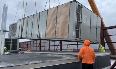 Unit 1 is almost in place.