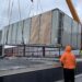 Unit 1 is almost in place.