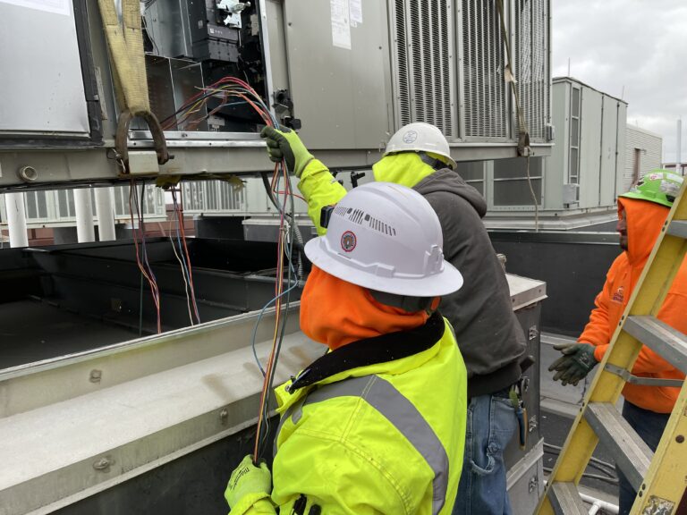 Omega feeding the wiring through.