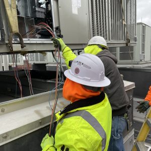 Omega feeding the wiring through.