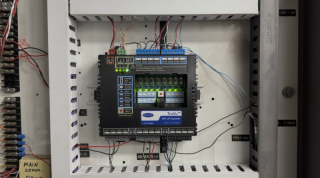 Carrier TruVu BAS Controller - Lake Point Tower Carrier TruVu Building Automation System control panel wiring and installation at Lake Point Tower.